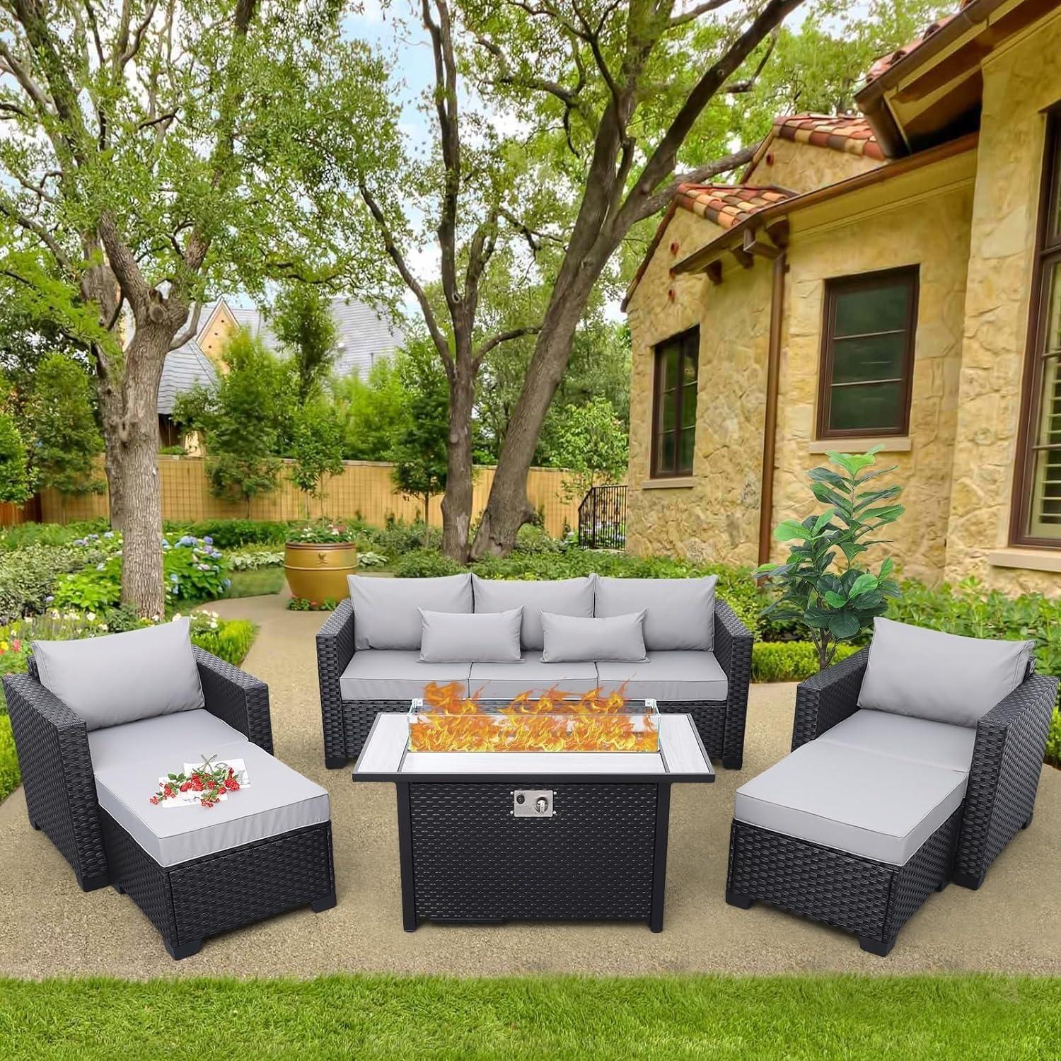Our Honest Take on the 7-Piece Patio Set with Fire Pit Charm