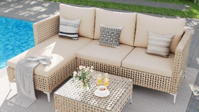 Our Honest Take on the Cozy Yellow & Beige Patio Sofa Set