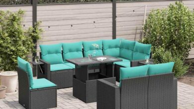 How We Transformed Our Patio with This 9-Piece Rattan Set