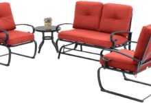 Our Honest Take on the SOLAURA 4-Piece Red Patio Set