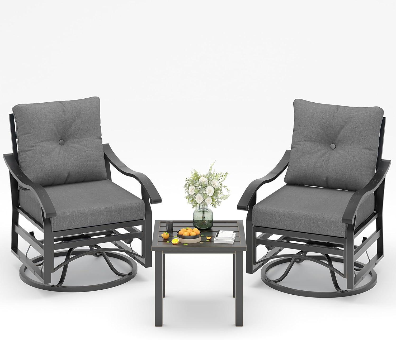Our Honest Take: Cozy 3-Piece Swivel Patio Set Reviewed