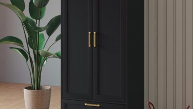 Why We Love the 60″ Modern Black Armoire for Our Bedroom Storage