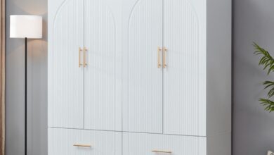 Our Honest Take on the 4-Door White Armoire Wardrobe’s Storage & Style