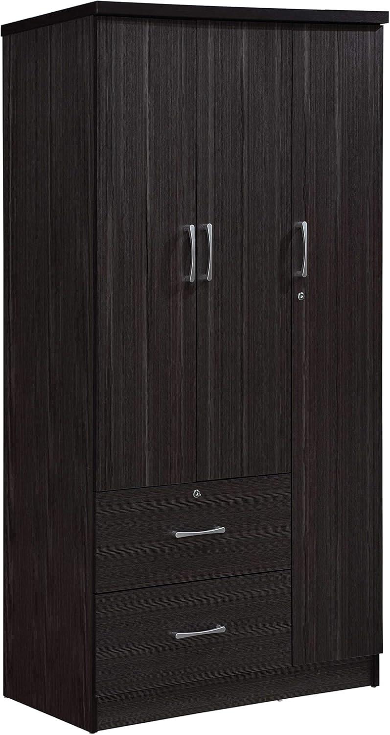 Our Honest Take on the Hodedah 3-Door Chocolate Armoire