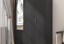 Why We Love This Sleek 3-Door Wardrobe with LED Lights