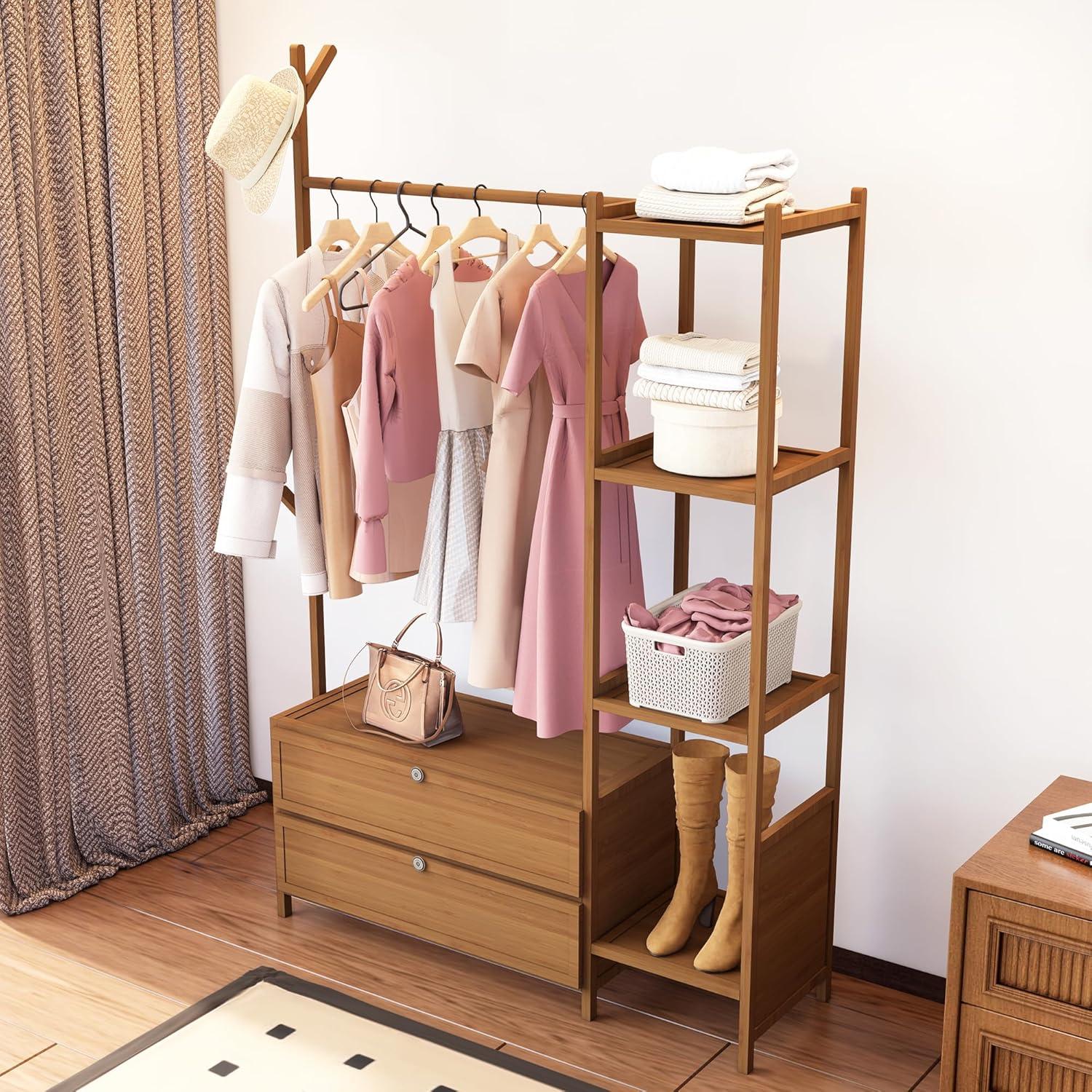 Our Honest Take: Solid Bamboo Clothing Rack for Stylish Storage