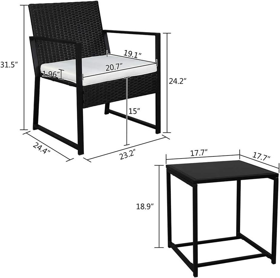 our ⁤honest‌ Take on ​the Stylish 3-Piece Black ‌& White Patio Set