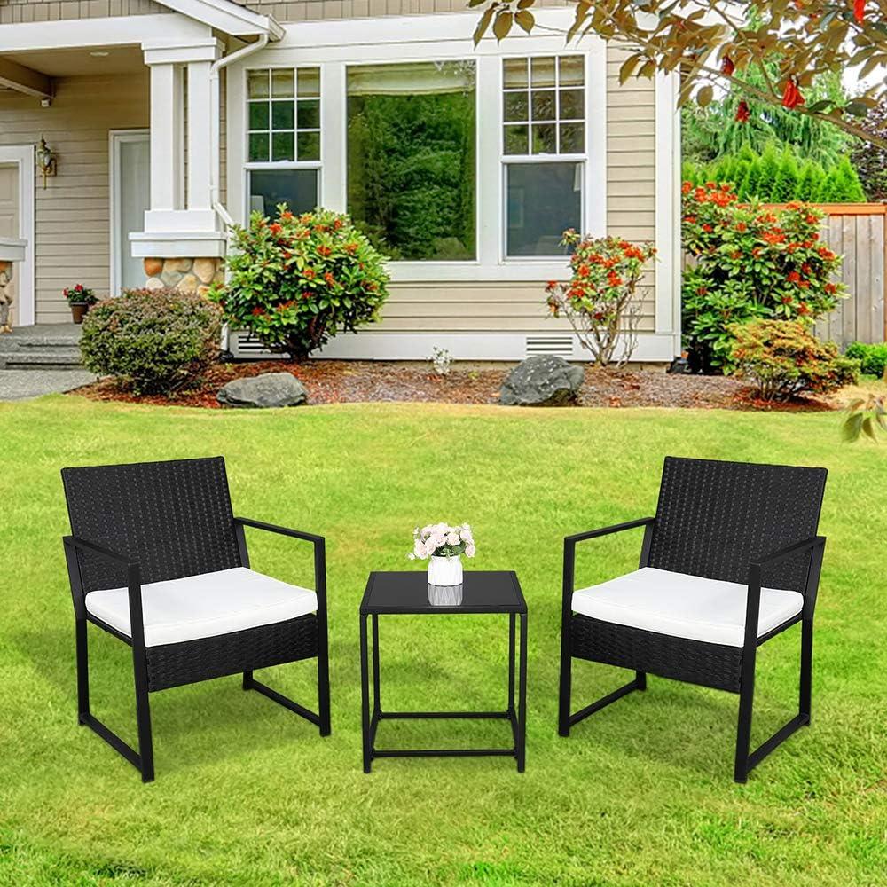 Our Honest Take⁢ on the Stylish 3-piece Black & White Patio Set