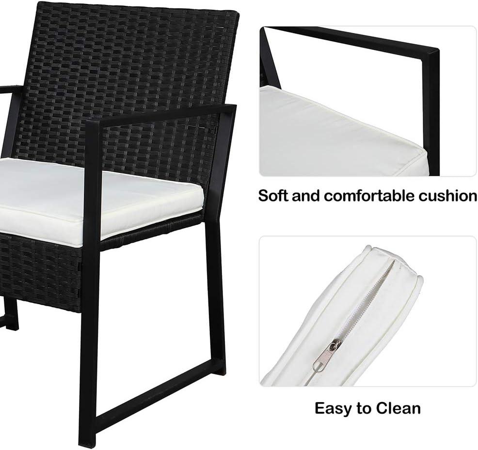 Our Honest Take ⁢on the Stylish 3-Piece Black ​& white Patio set