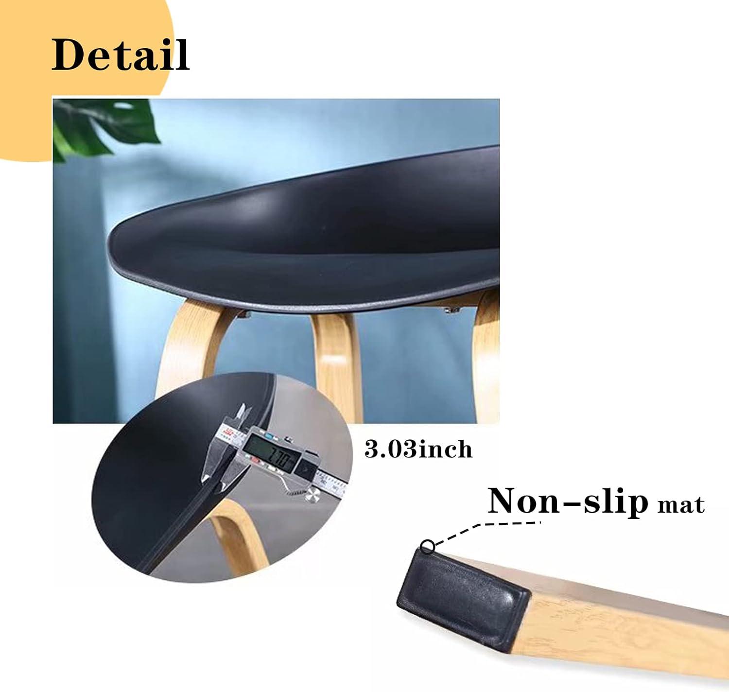 Our Thoughtful Review of URINGO's Nordic black wooden Bar Stools