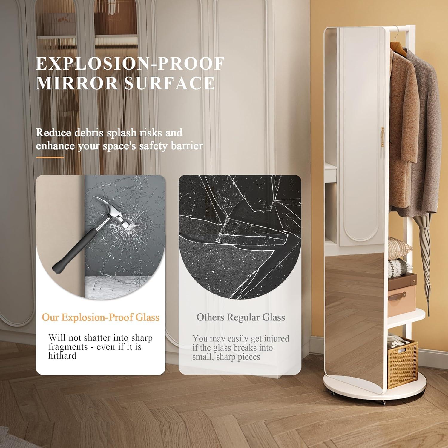 Our Take on the 3-in-1 Wood mirror with Storage & Hooks