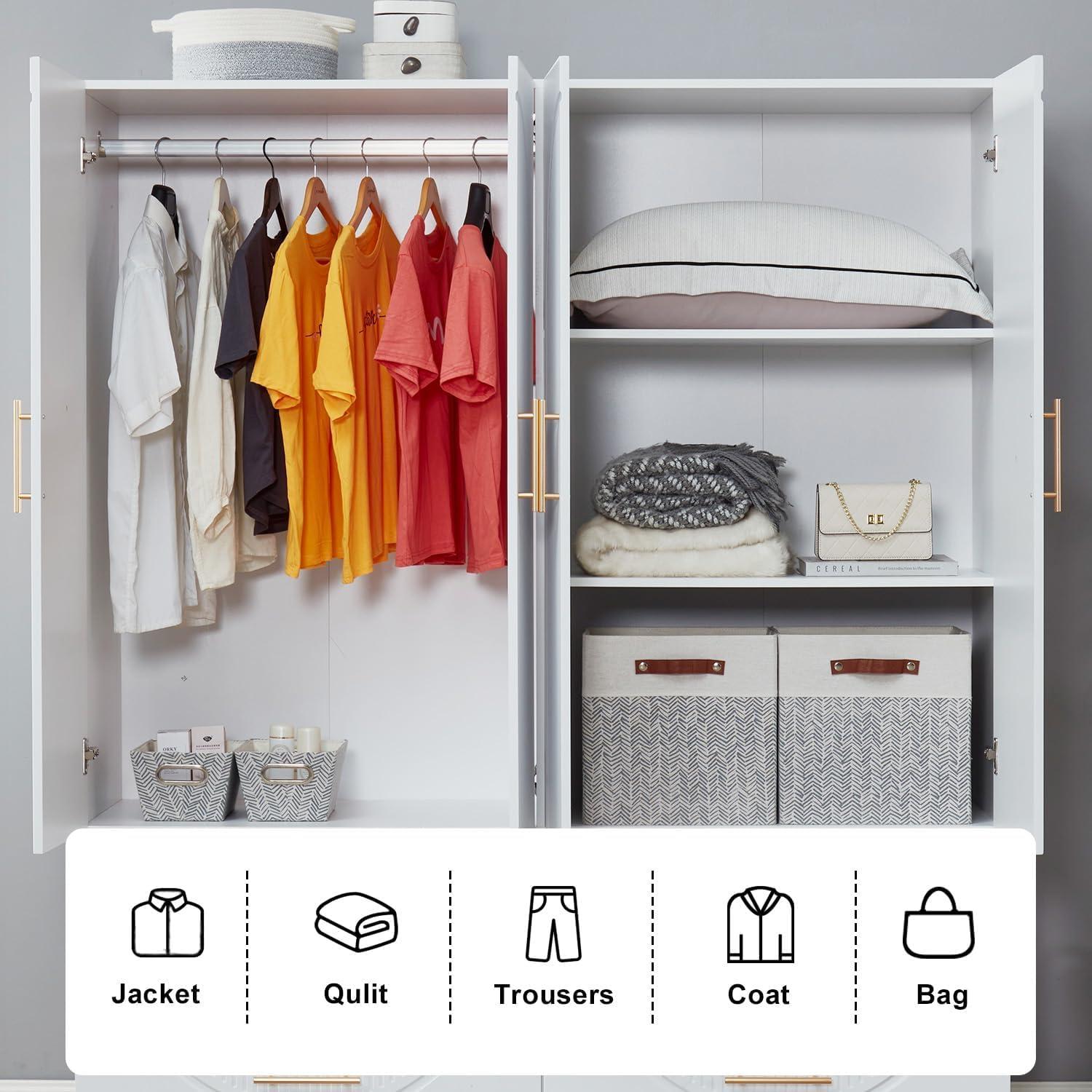 Our Honest Take on the 4-Door White armoire Wardrobe's Storage & Style