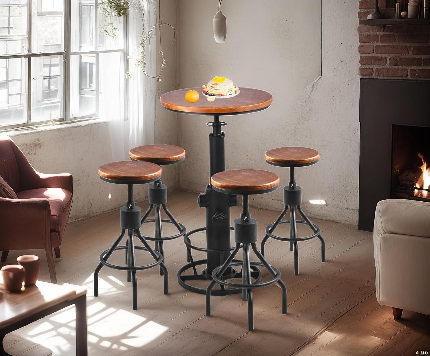 Our Take on Diwhy's Vintage Adjustable Bar Stools: Style Meets Function