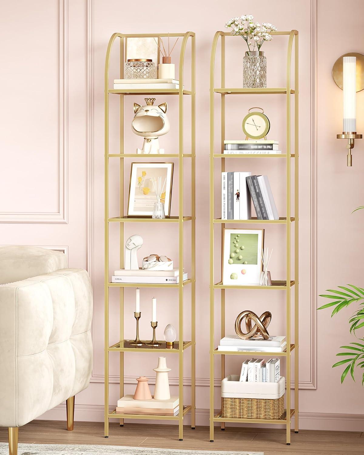 Our Honest Take: Stylish & Space-Saving Gold Glass ‌Bookshelf​ Review