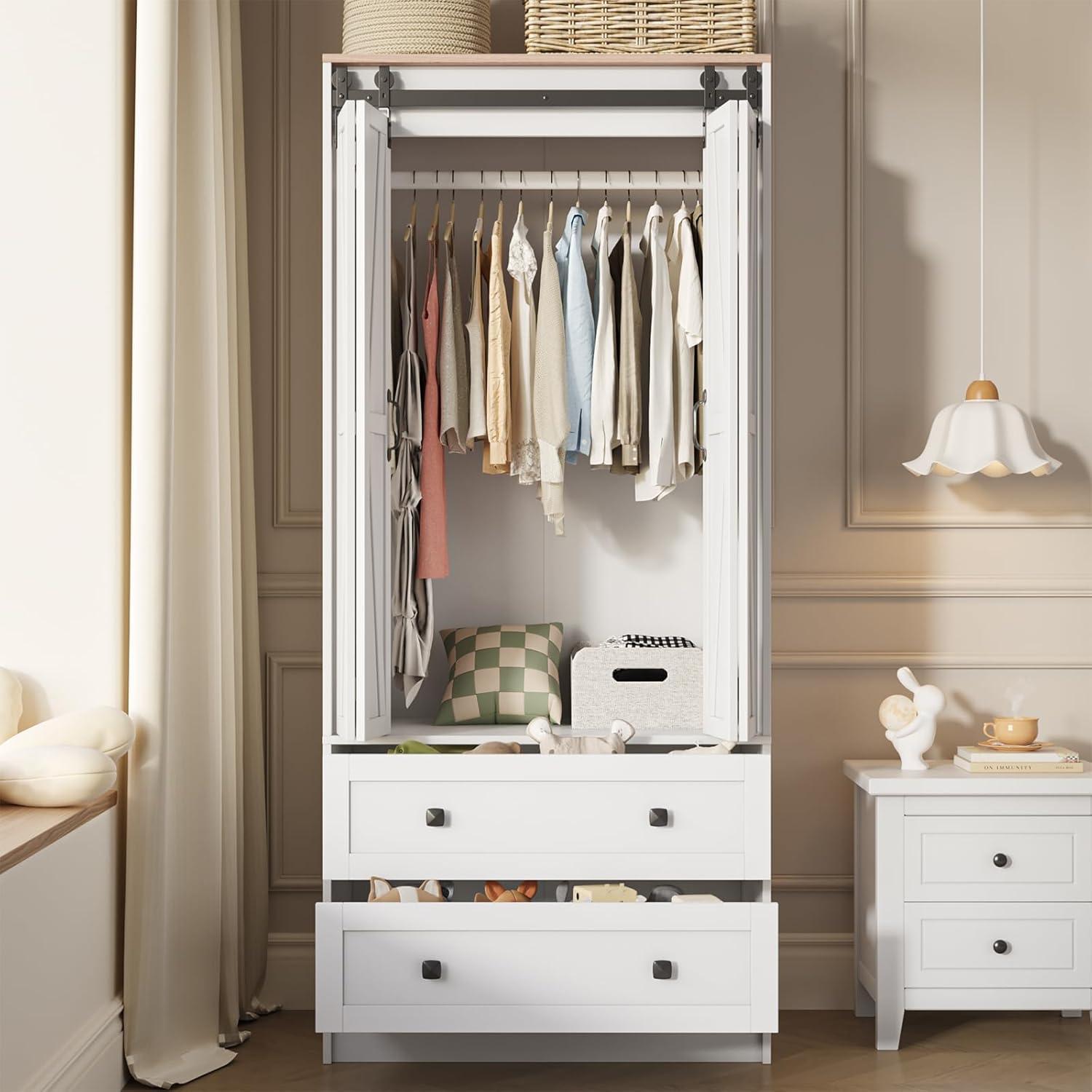 Our Honest Take on Maupvit's Farmhouse Armoire with Barn Doors