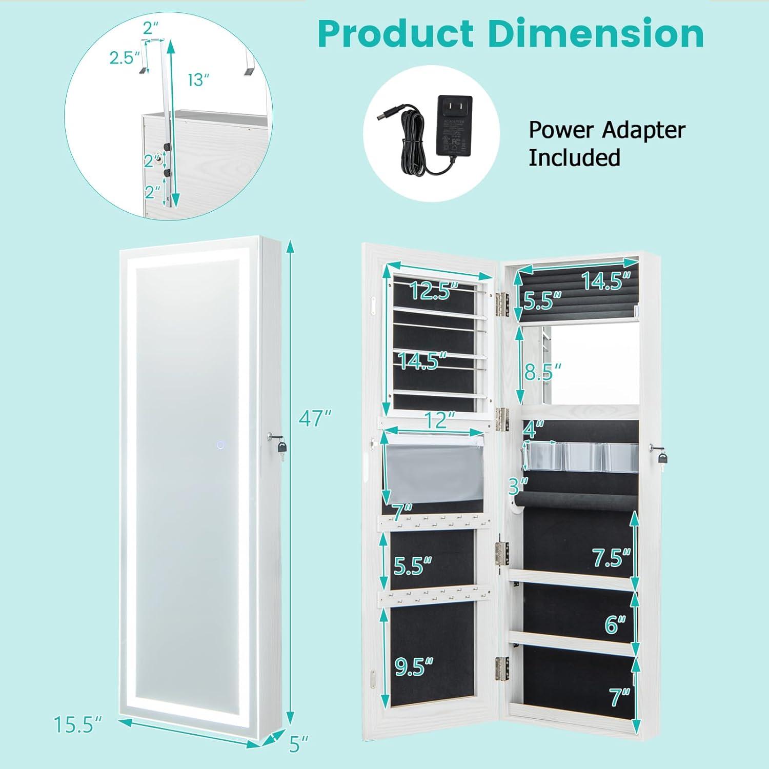 Our Take on the CHARMAID LED Jewelry Cabinet: Stylish & ‍Spacious ⁢Storage