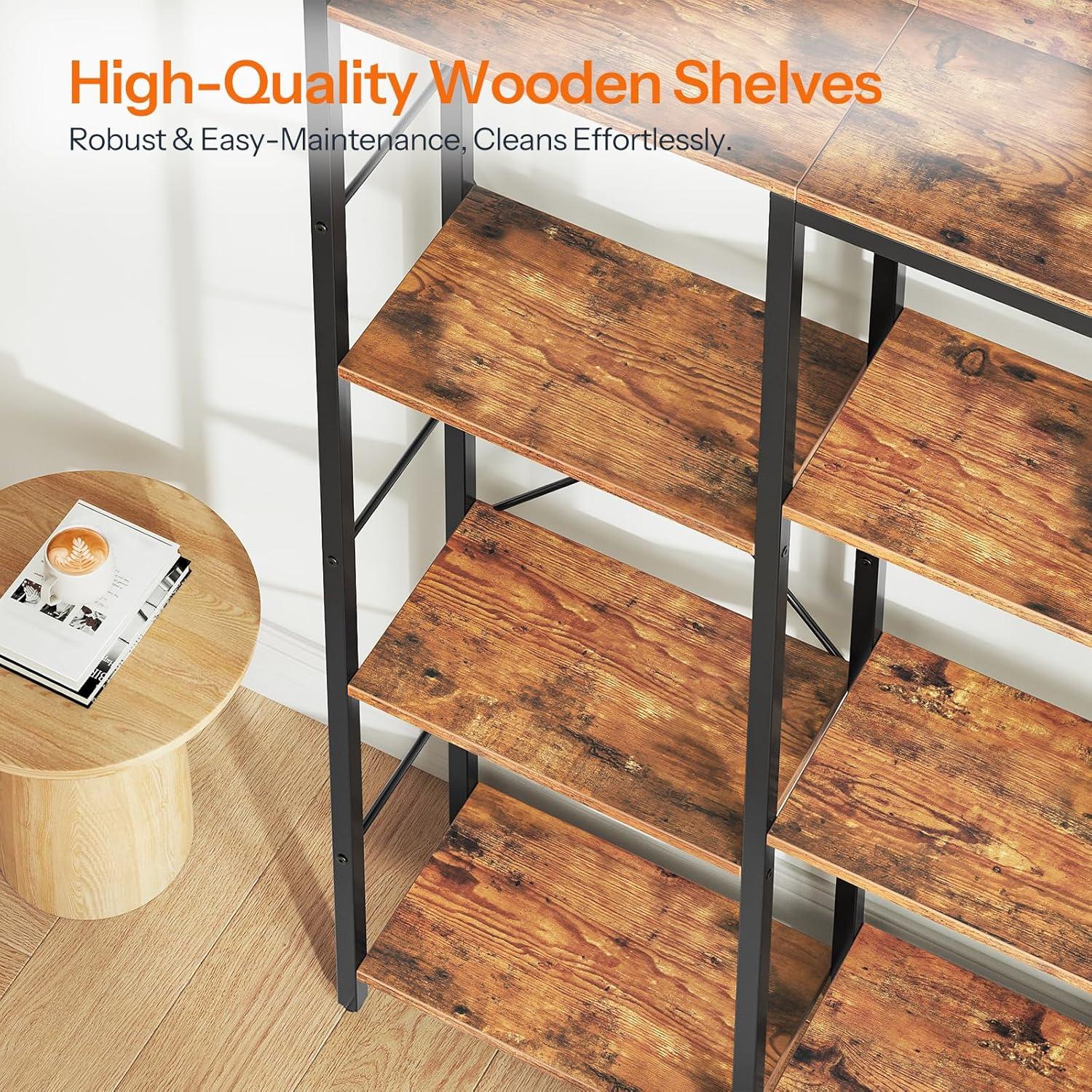 Our Take on the HOOBRO Triple 4-Tier Industrial Bookshelf's Style & Use