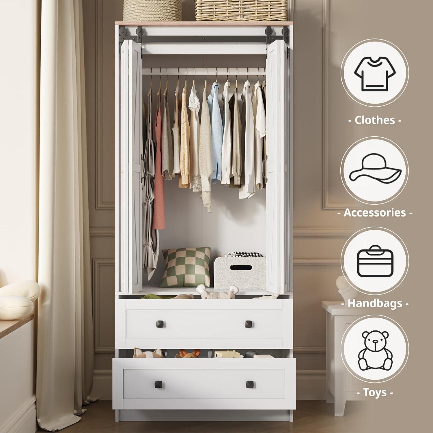 Our Honest Take on Maupvit's Farmhouse ‍Armoire ​with Barn Doors