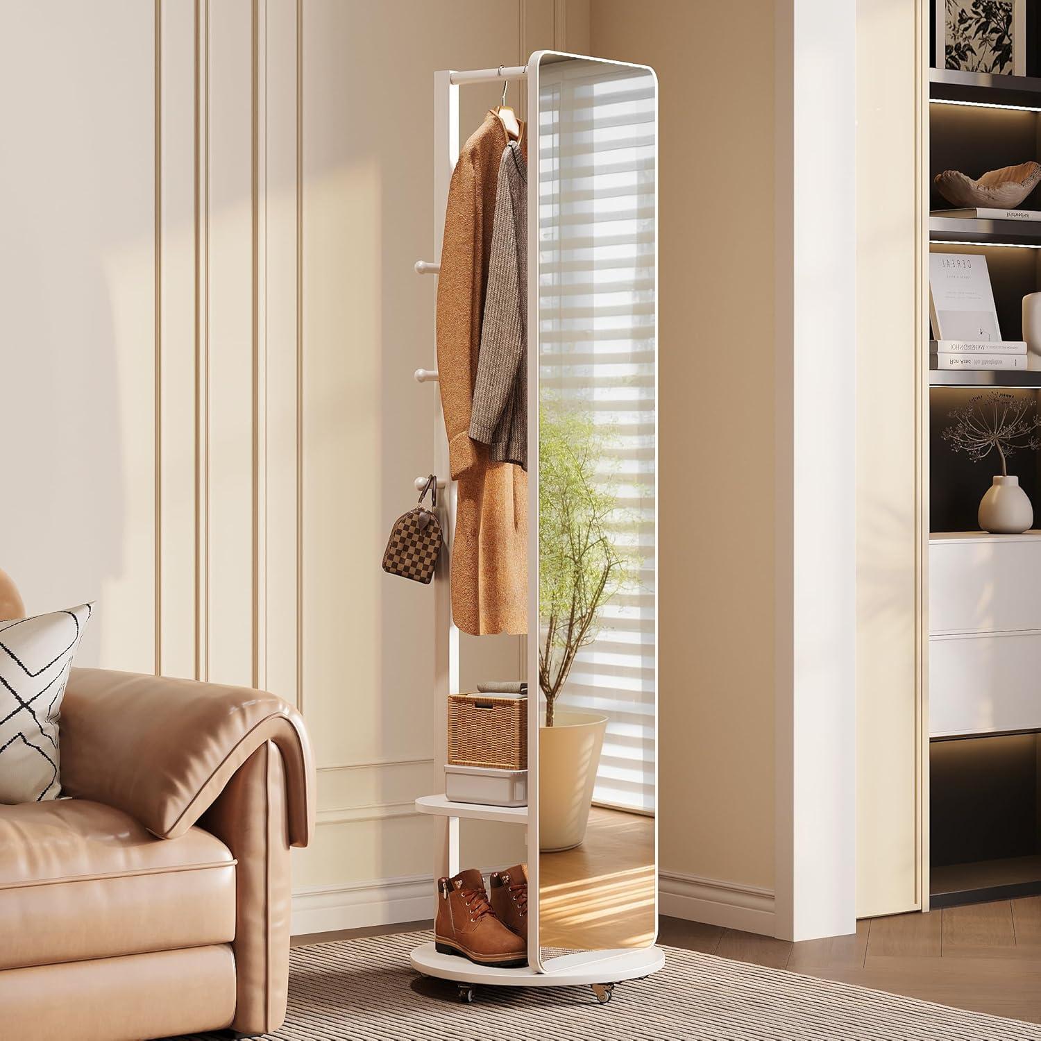 Our Take on the 3-in-1 Wood Mirror with Storage & Hooks