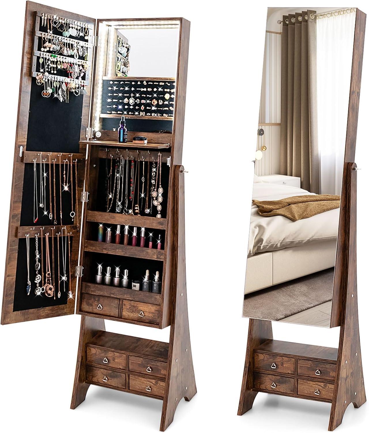 Our Honest Take on CHARMAID's ‍Jewelry Cabinet with LED Mirror