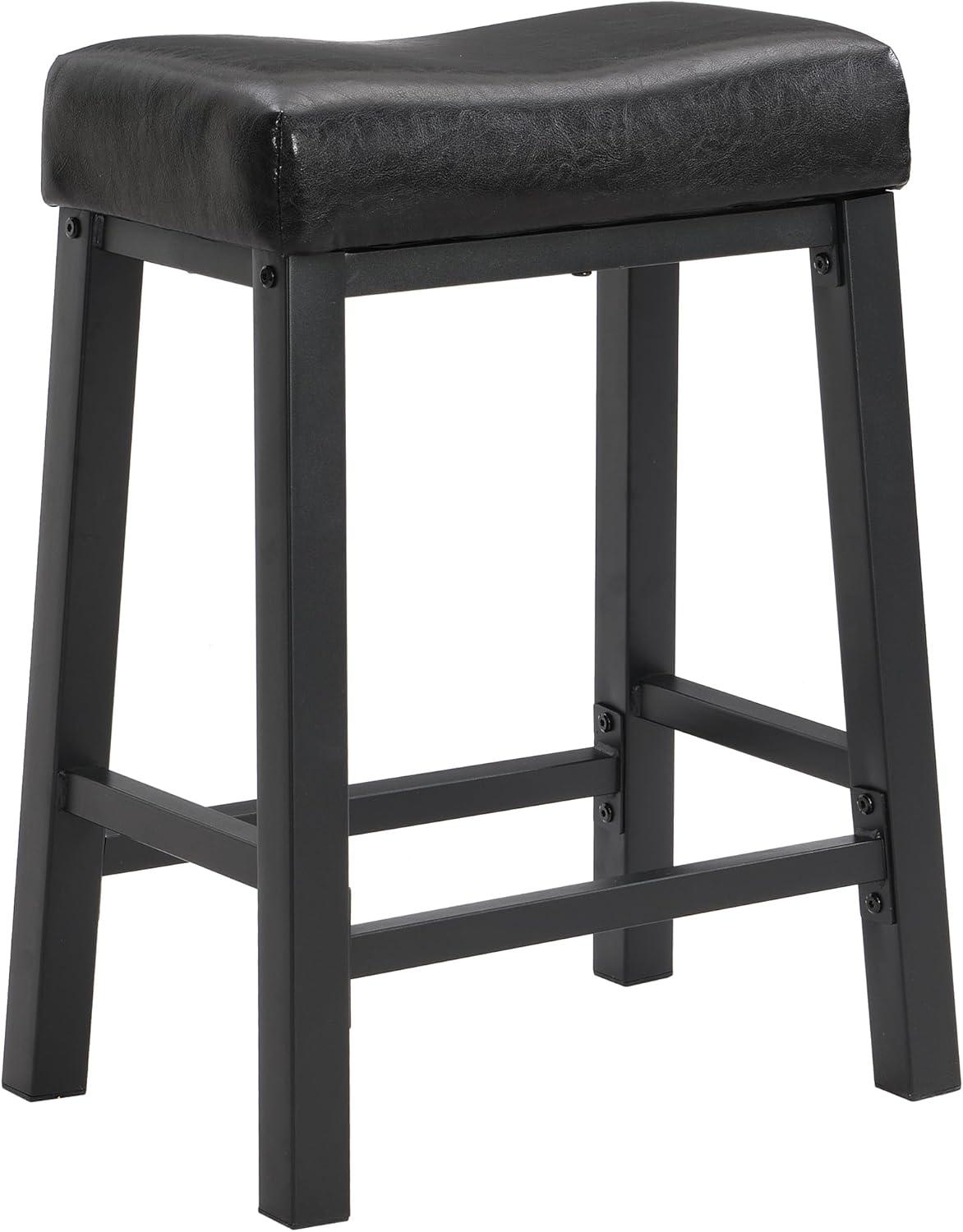 Our Take on eHemco's Sturdy⁣ Black Faux⁣ Leather Barstool