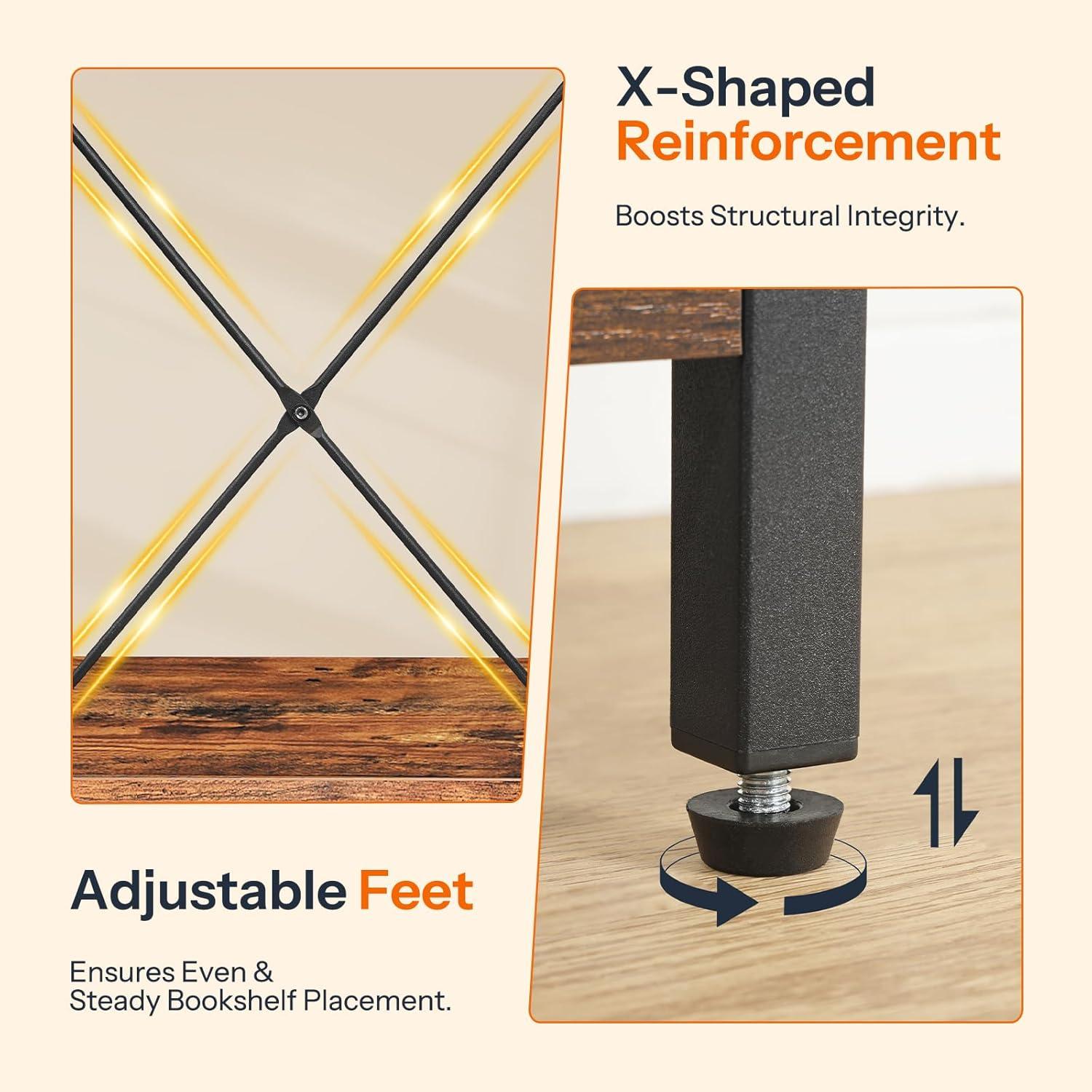 our take on the HOOBRO Triple 4-Tier Industrial bookshelf's style & Use