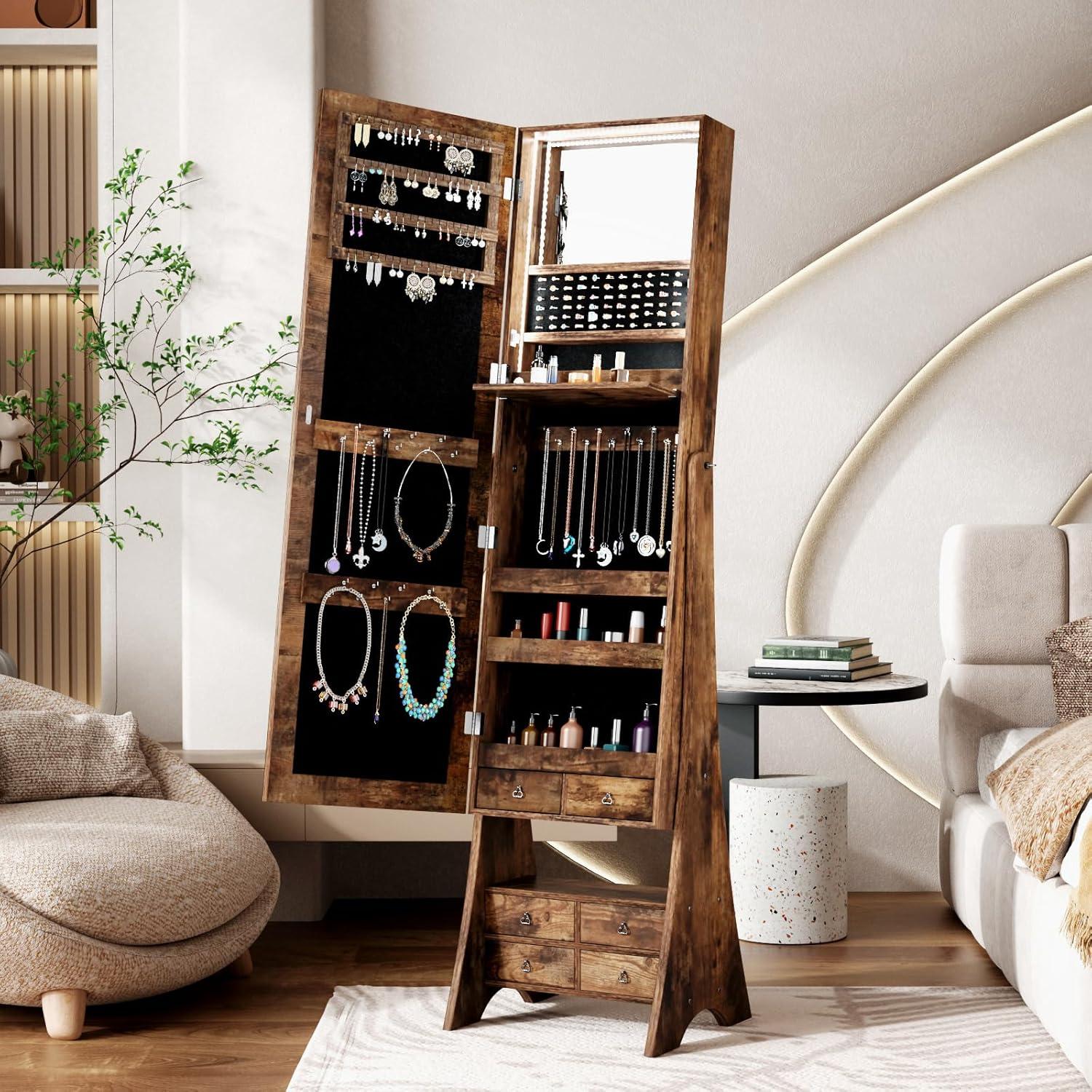 Our Honest Take on CHARMAID's Jewelry Cabinet with ​LED Mirror