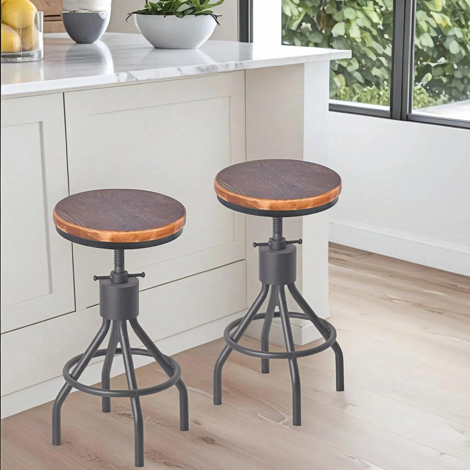 Our Take on Diwhy's Vintage‌ Adjustable Bar Stools: Style Meets Function