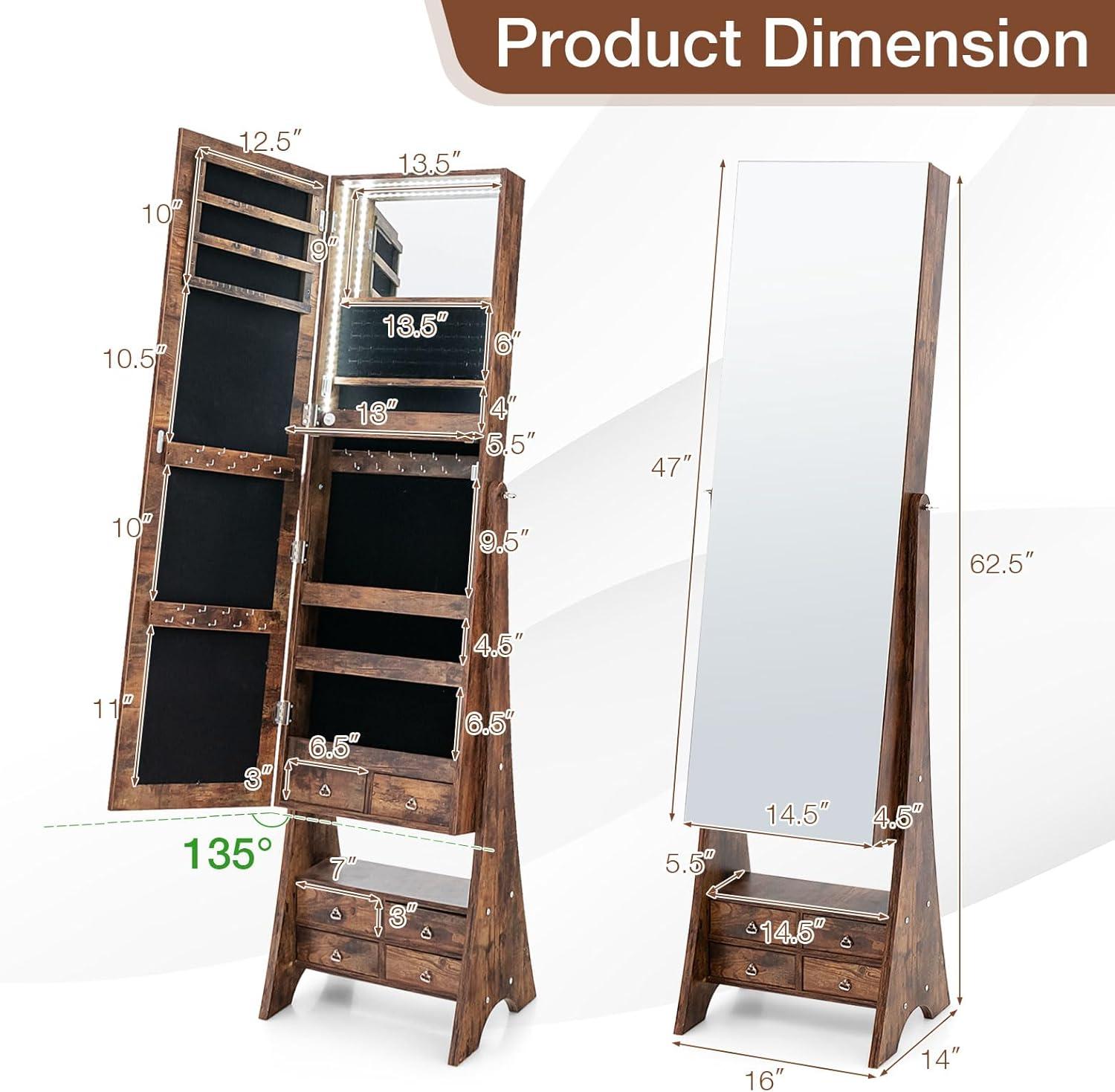 Our Honest Take on CHARMAID's Jewelry Cabinet ⁢with LED Mirror