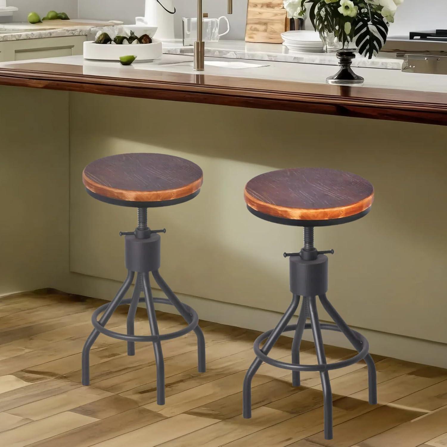 Our Take on Diwhy's Vintage Adjustable Bar stools: Style Meets Function