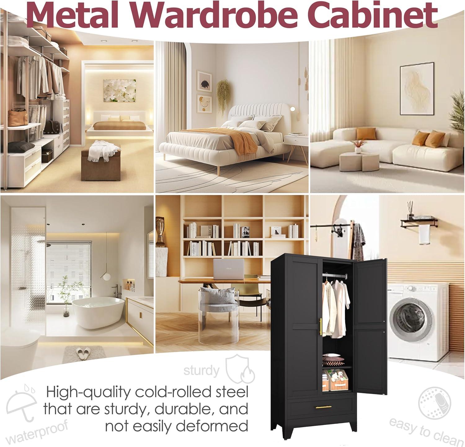 Our Honest Take on the Steel Armoire ⁢Wardrobe⁣ Closet's Storage Power