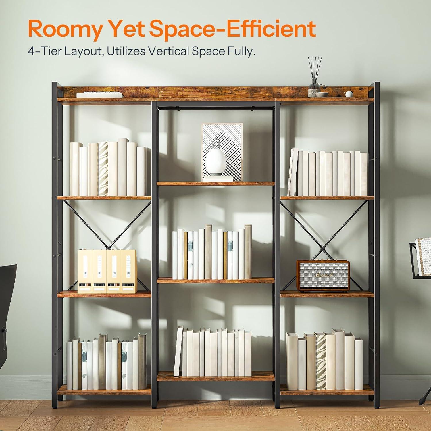 Our Take on the HOOBRO Triple 4-Tier Industrial Bookshelf's Style & Use