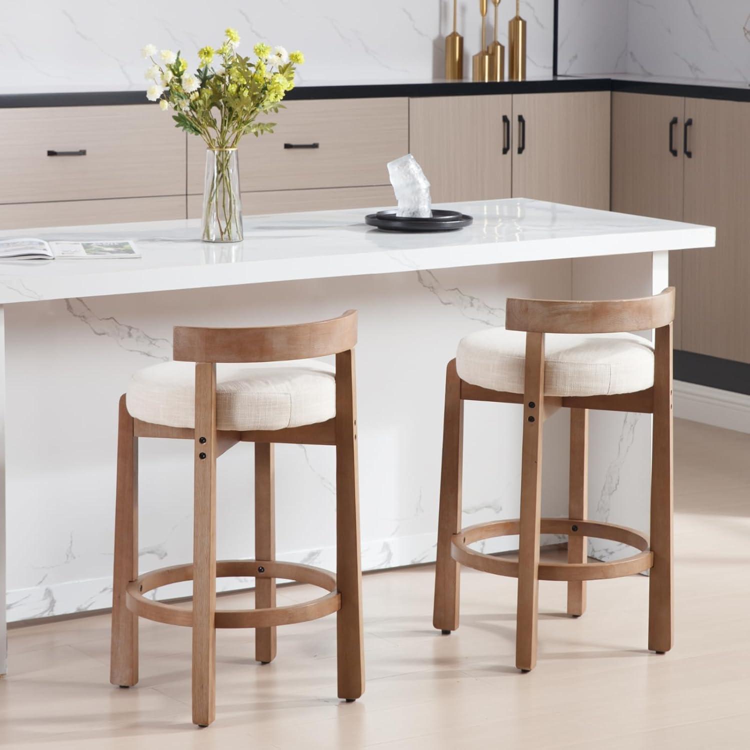 Our ⁤Take on Mid-Century Linen Bar Stools: Stylish, Comfy & Sturdy
