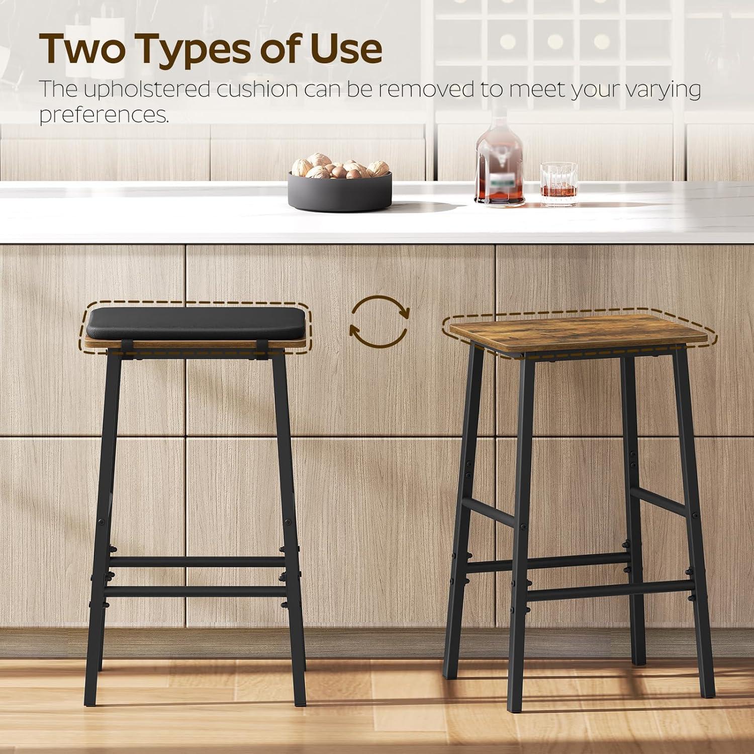 Our Honest Take: Rustic Brown & Black Bar‍ Stools Reviewed