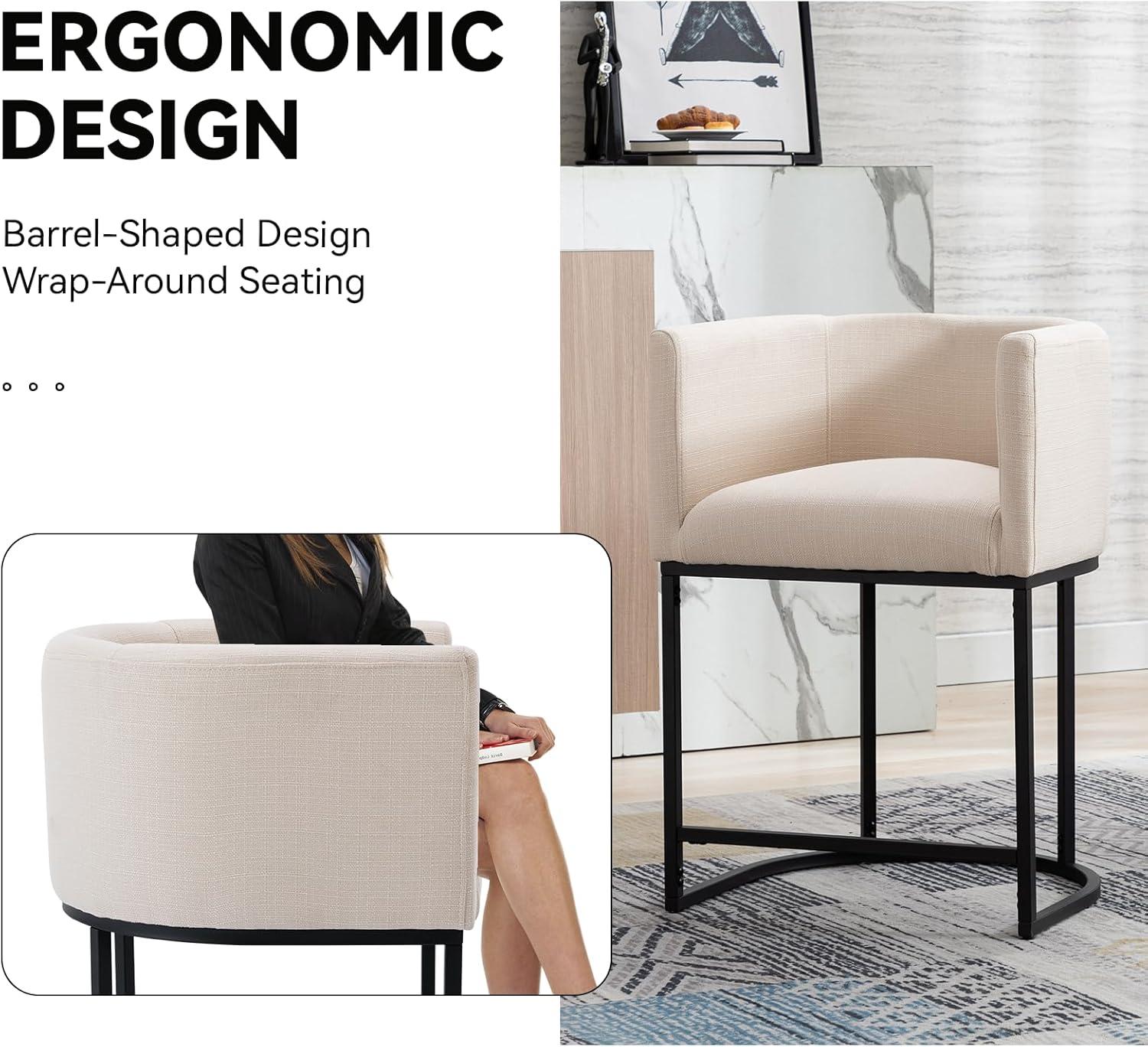 Our Honest Take: Stylish & comfortable​ Cream Linen ‍Bar⁤ Stools Set