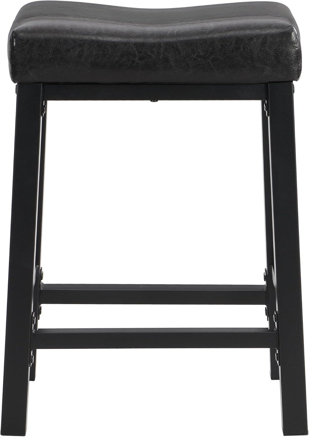 Our Take on eHemco's ‍Sturdy Black Faux Leather ⁤Barstool