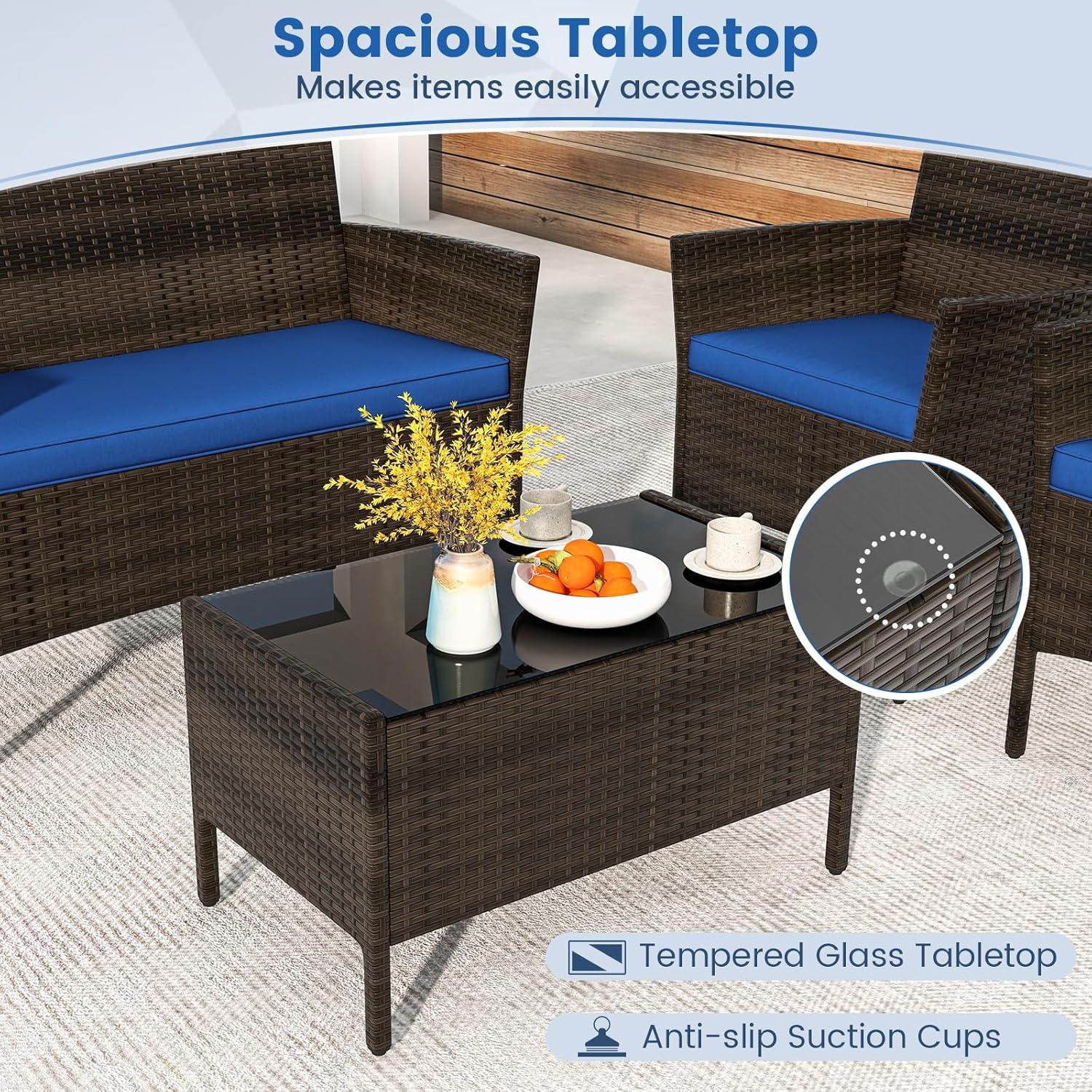 Our Take on ‌the HAPPYGRILL 4-Piece Outdoor ​Rattan Set: Comfort & Style