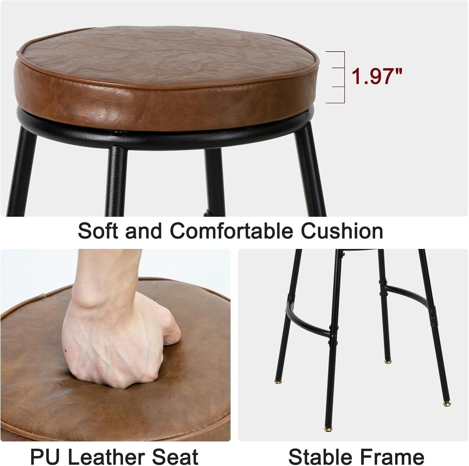 Our Review: Stylish & Sturdy PU Leather Bar Stools for Any Space