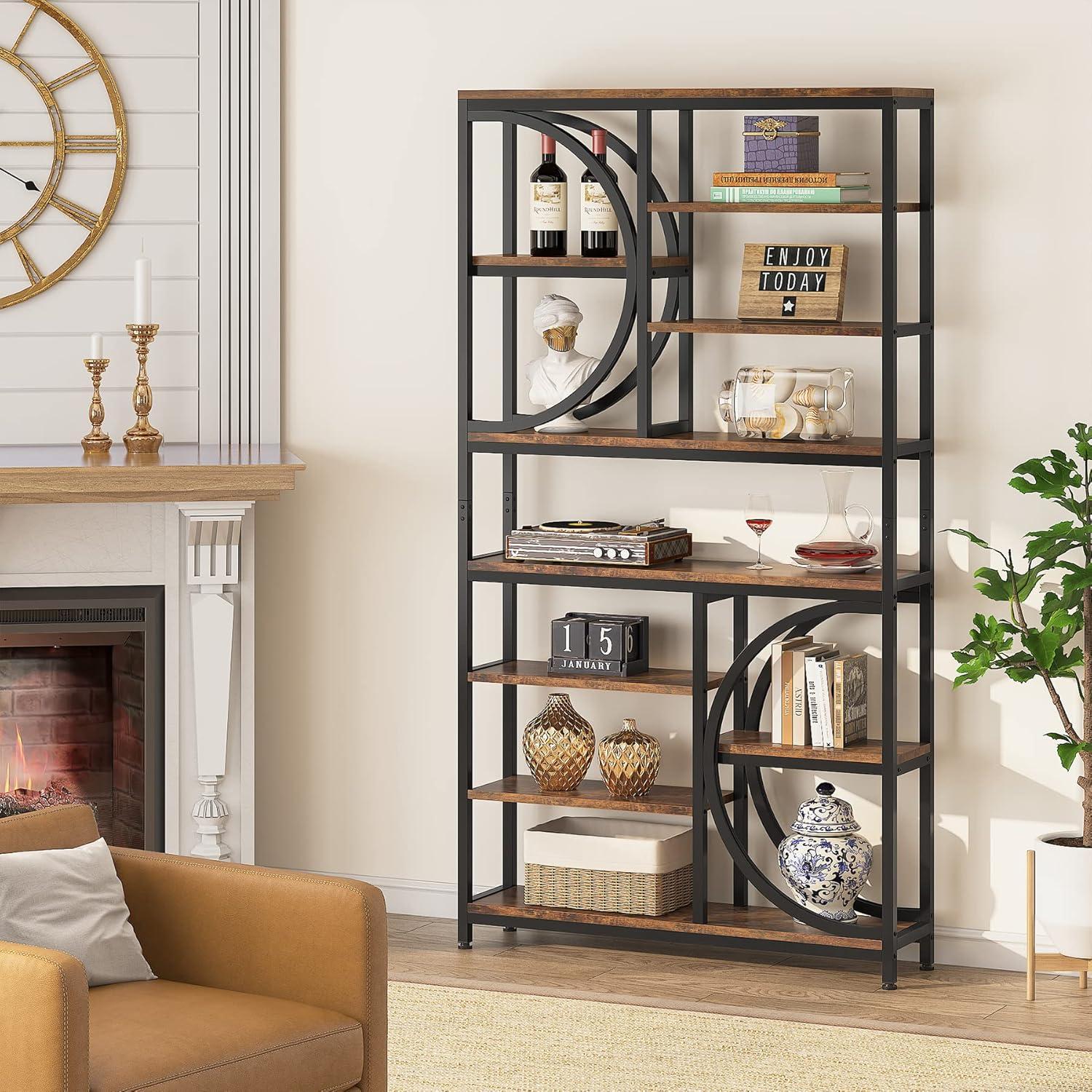 Our Take on Tribesigns 8-Tier Industrial Bookshelf's Style & strength