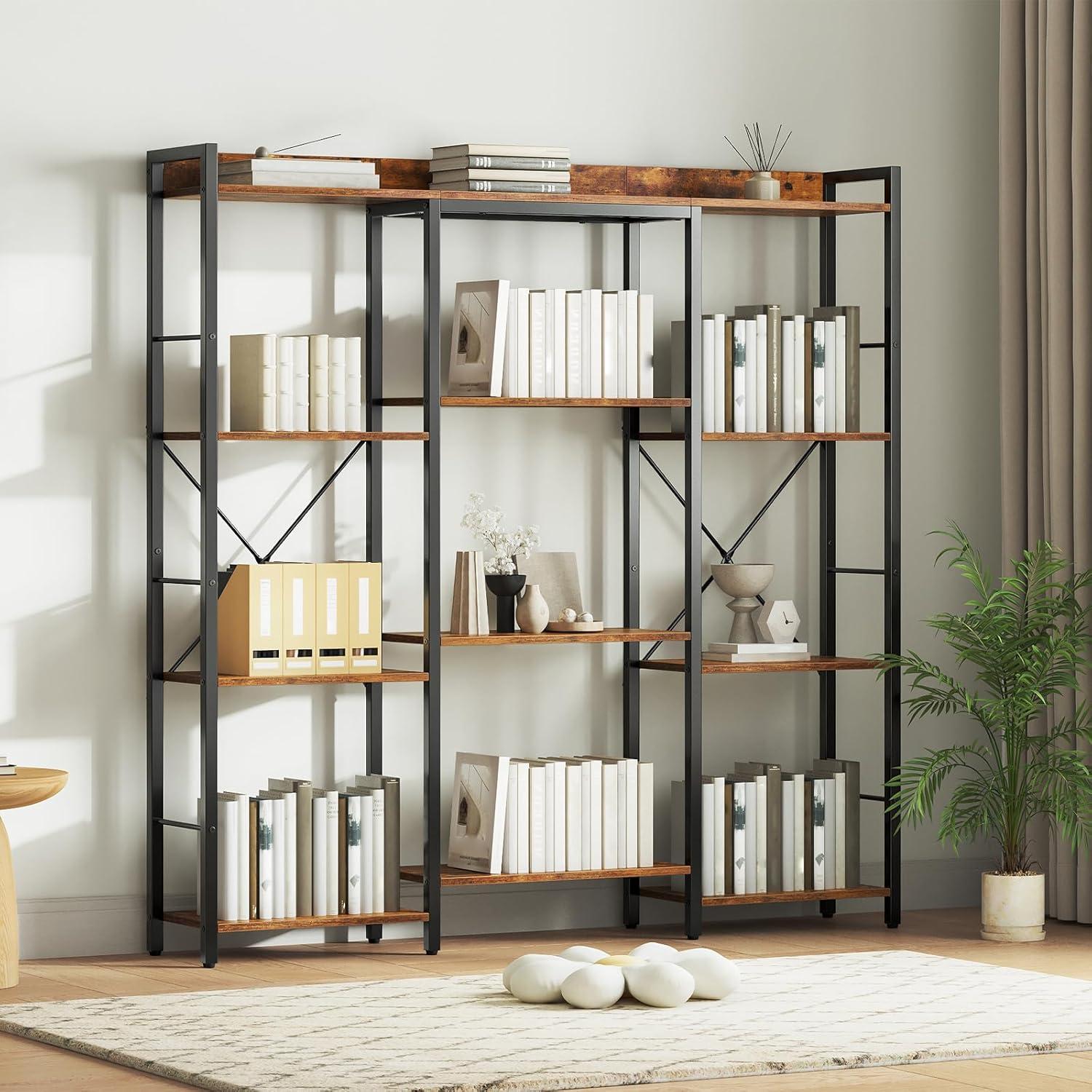 Our Take on the HOOBRO Triple 4-Tier Industrial Bookshelf's Style & Use