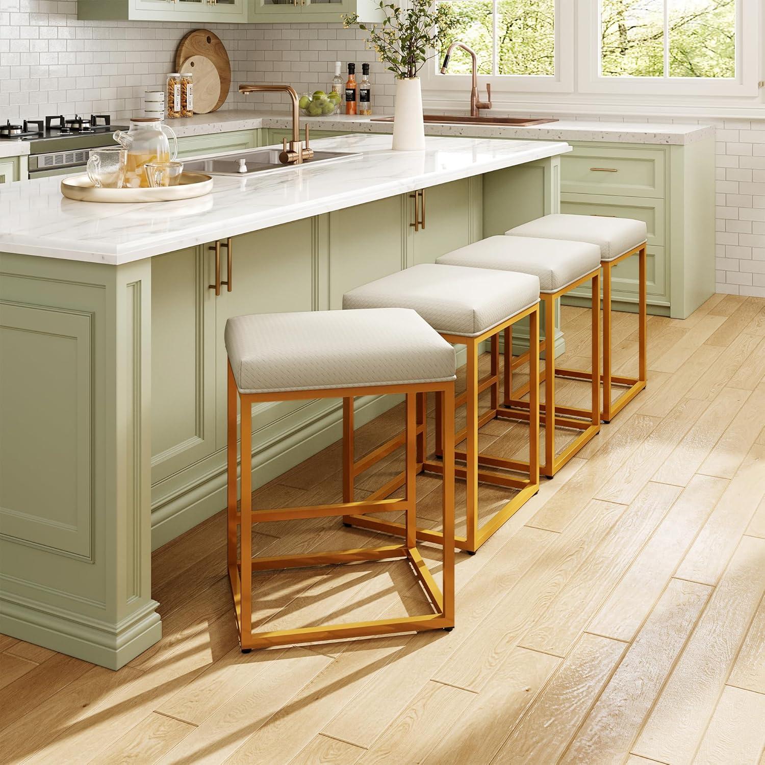Our Take on MAISON ARTS White & Gold Bar Stools: Stylish & Sturdy