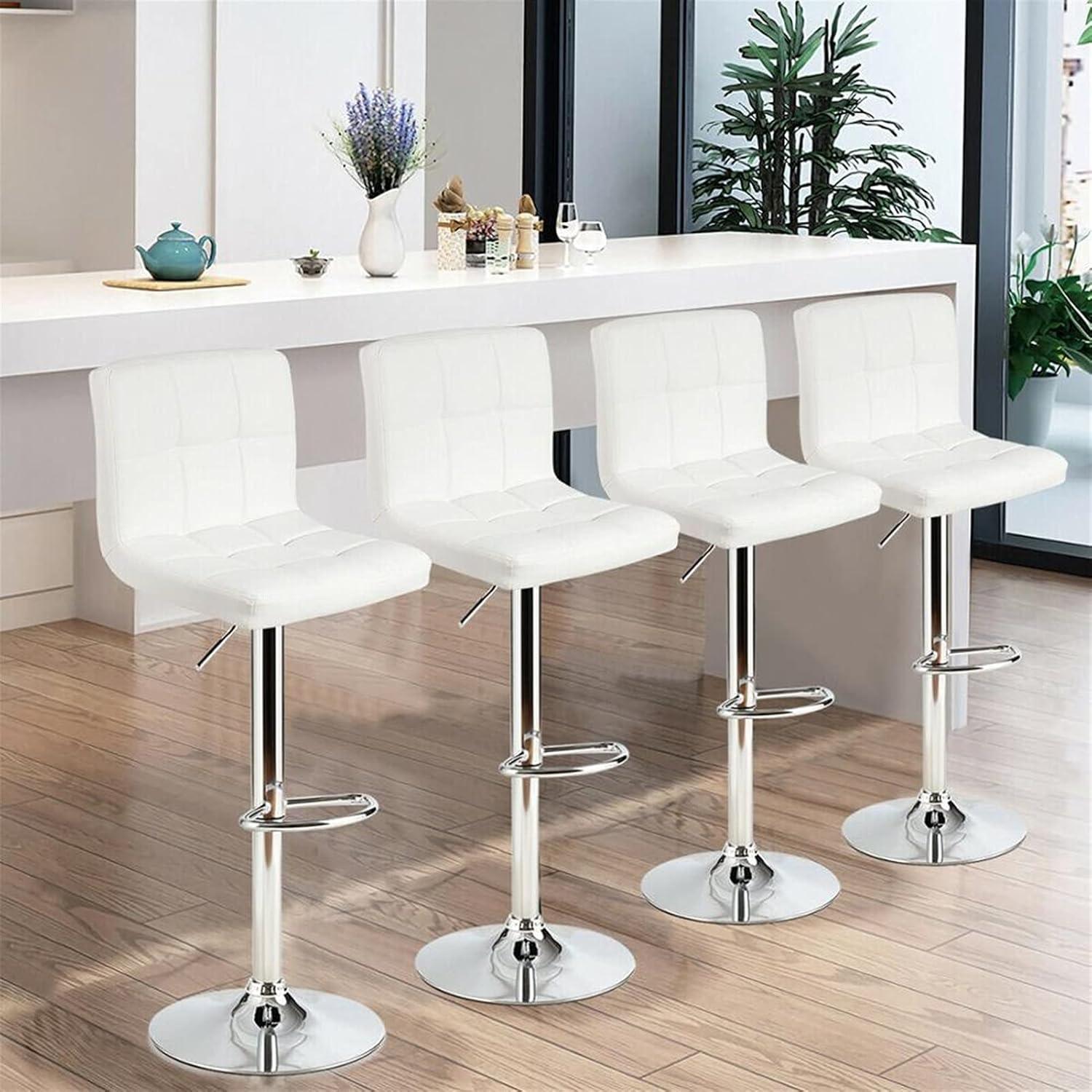 Why We trust the OMIDM Adjustable White Bar Stools for Style & Comfort