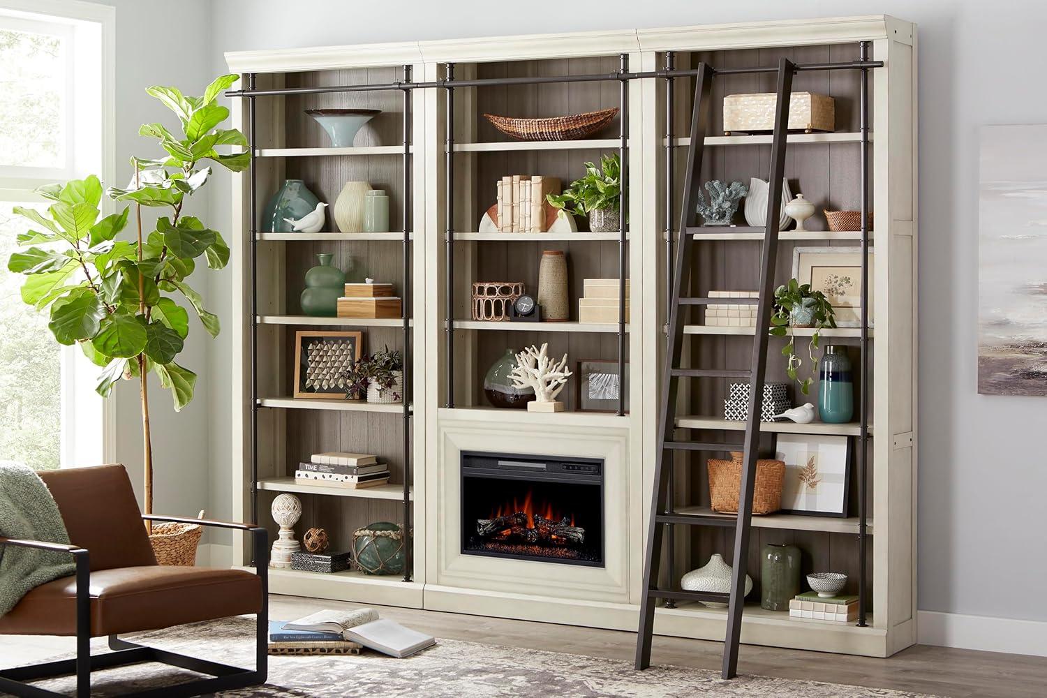 Transforming Our Space: Reviewing the 8' Bookcase Wall with Fireplace