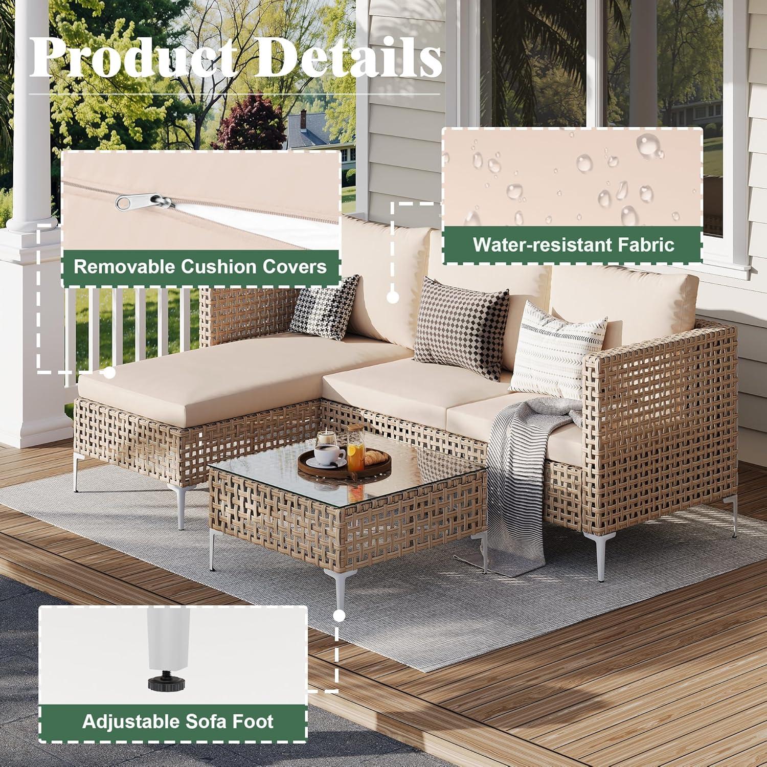 Our ‍Honest ‌Take on the cozy Yellow & Beige Patio Sofa Set