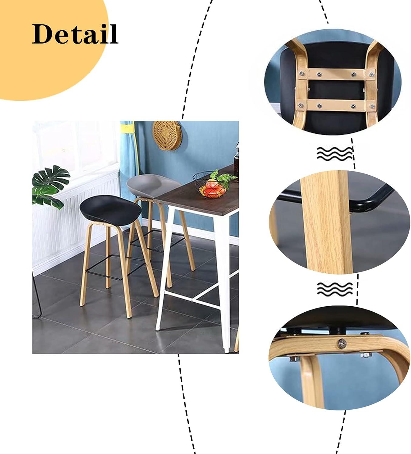 Our thoughtful Review of URINGO's nordic ‍Black Wooden Bar‍ Stools