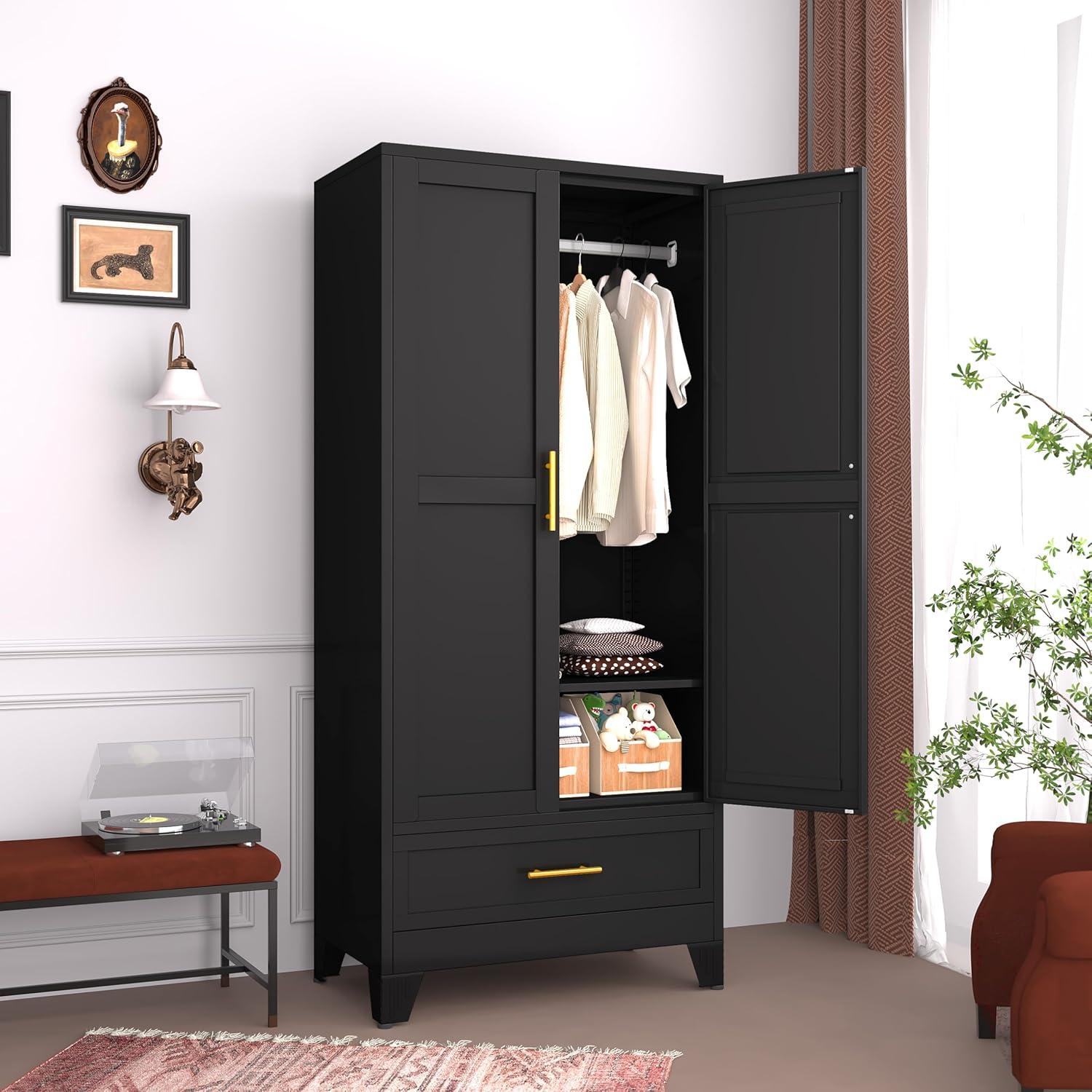 Our Honest Take on the Steel Armoire ⁤Wardrobe ⁣Closet's storage Power
