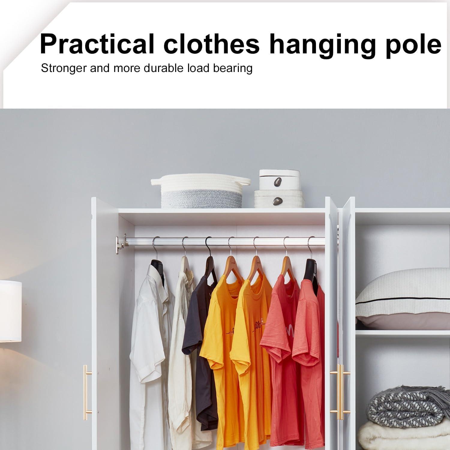 Our Honest Take on the 4-Door White Armoire Wardrobe's Storage & Style