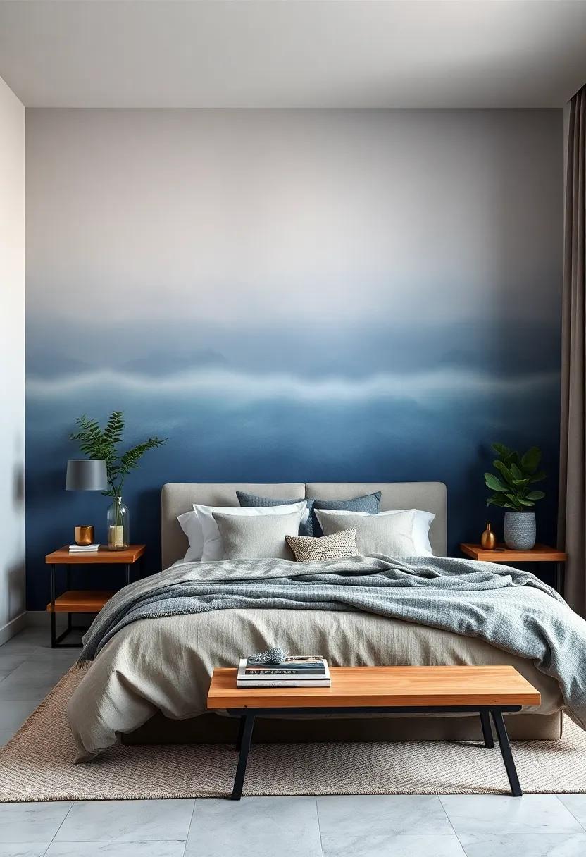 Navy ​Blue Ombre Wallpaper to Create ⁣Soothing ⁤Gradients