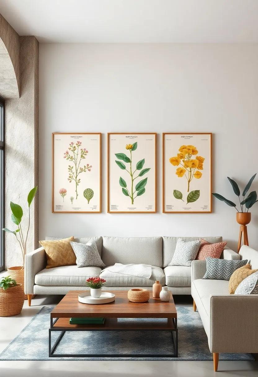Herbarium Style Prints: Featuring ⁢labeled plant species in a ‍structured layout, these prints‌ appeal to nature lovers and science enthusiasts alike
