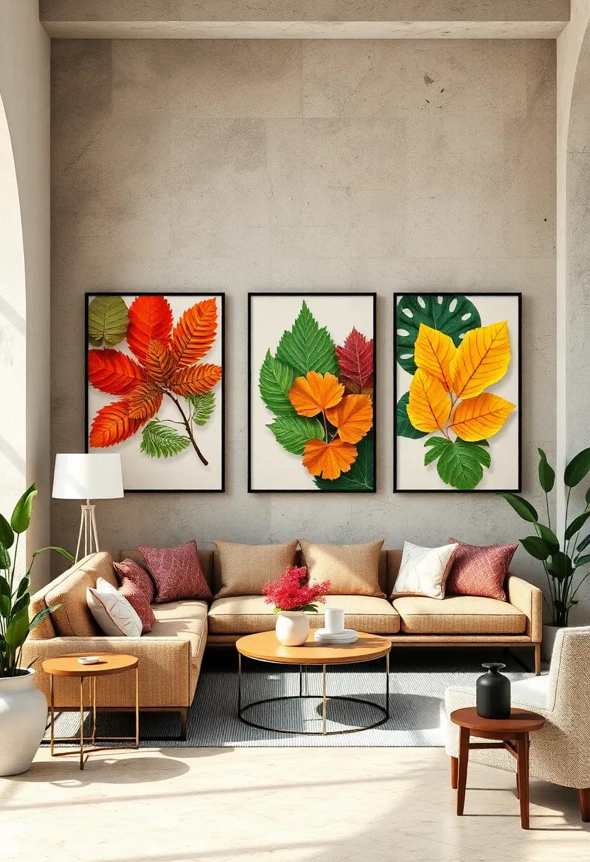 Seasonal Leaf Collages: Compositions featuring leaves from different​ seasons celebrate the changing⁤ cycles of nature‍ with vibrant hues
